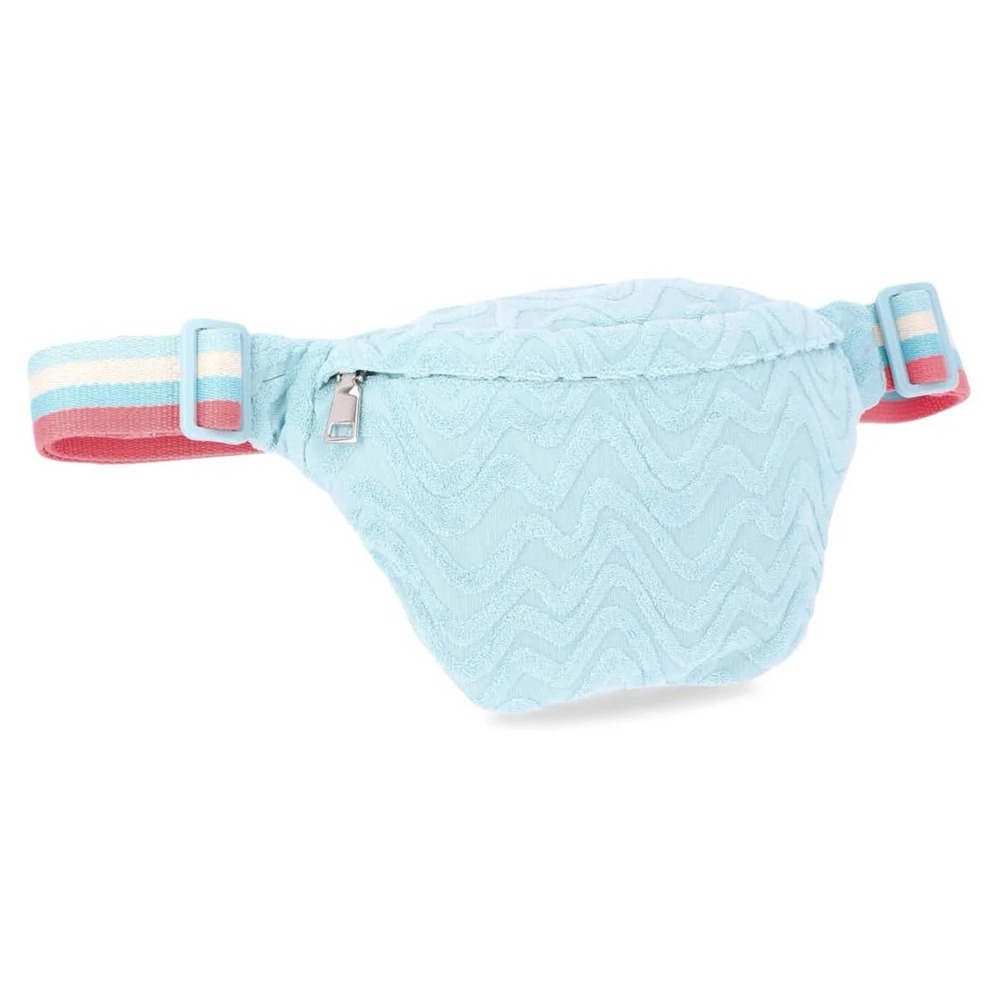 No Boundaries Women's Beach Terry Cloth Fanny Pack, Teal Wave, NWT - Picture 2 of 4